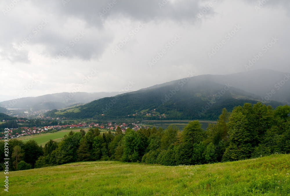 Fototapeta premium landscape with mountains and clouds