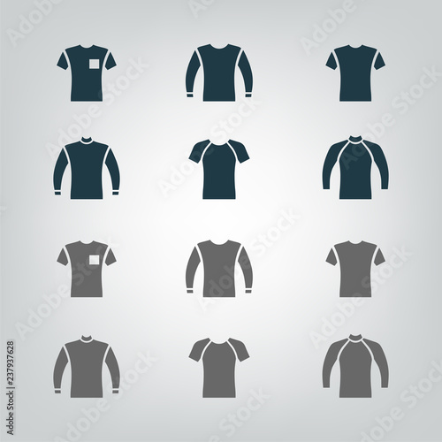 Sweater  sweatshirt  t-shirt icon set