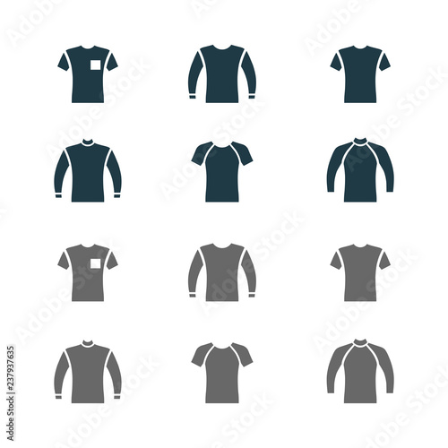 Sweater  sweatshirt  t-shirt icon set