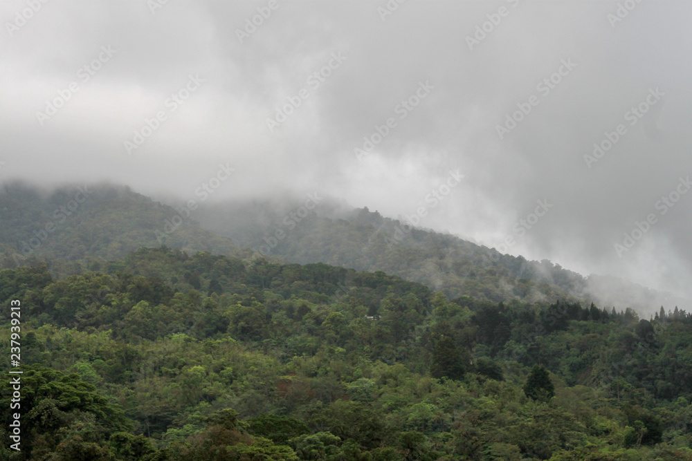 Clouds Rolling over a Mountain in Costa Rica