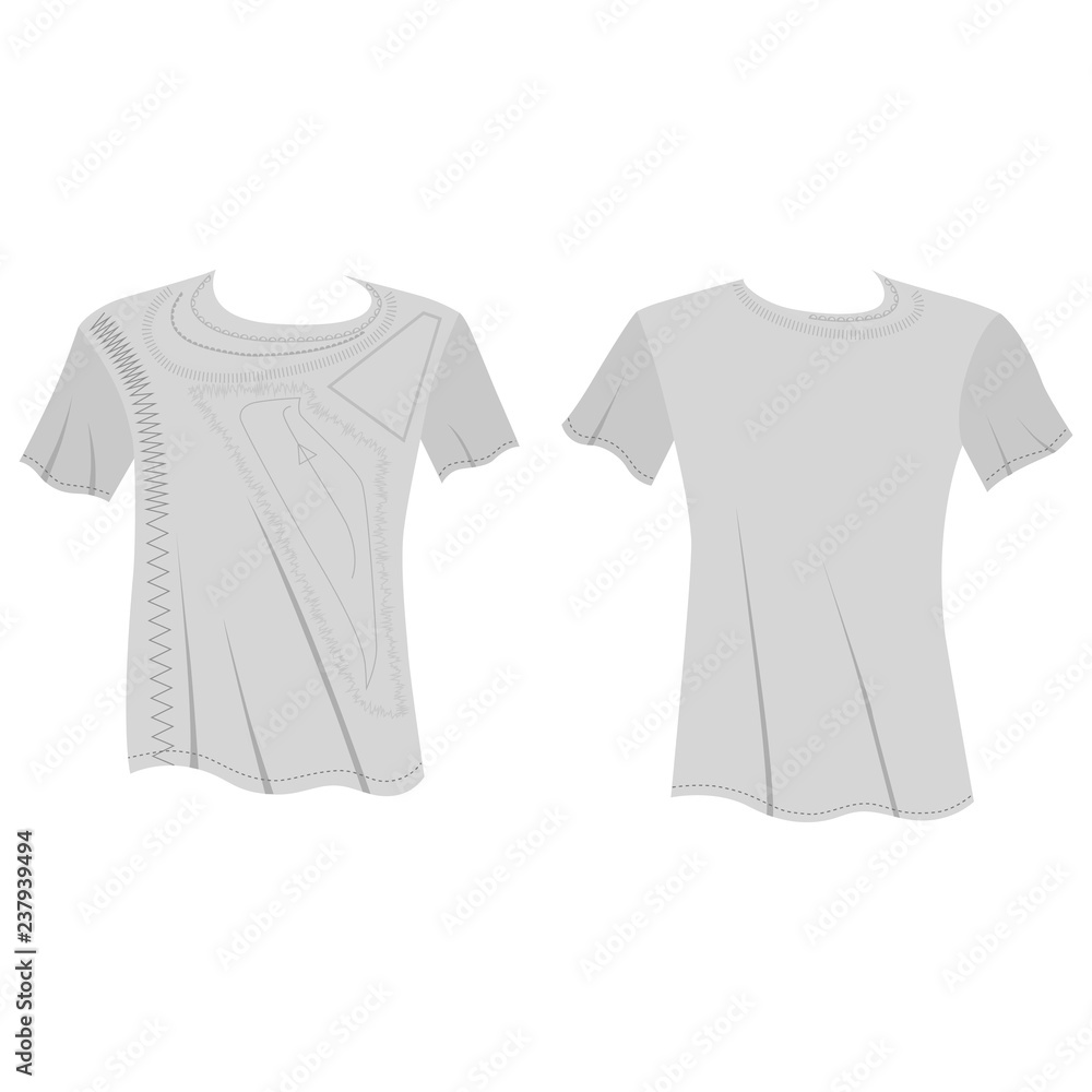 Fototapeta premium T shirt man template (front, back views)