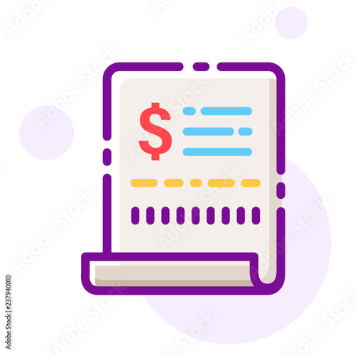 Receipt LineColor illustration