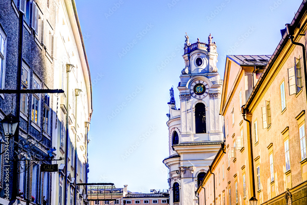 Church spires in Salzburg Austria