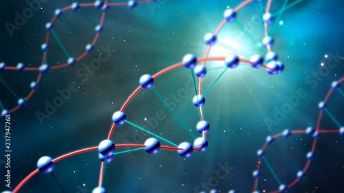 DNA in space, conceptual illustration photo