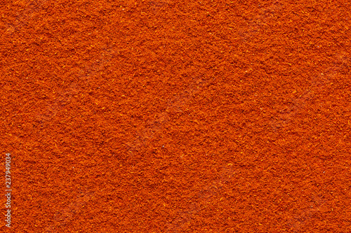 Chili paprika powder ground full frame smooth surface