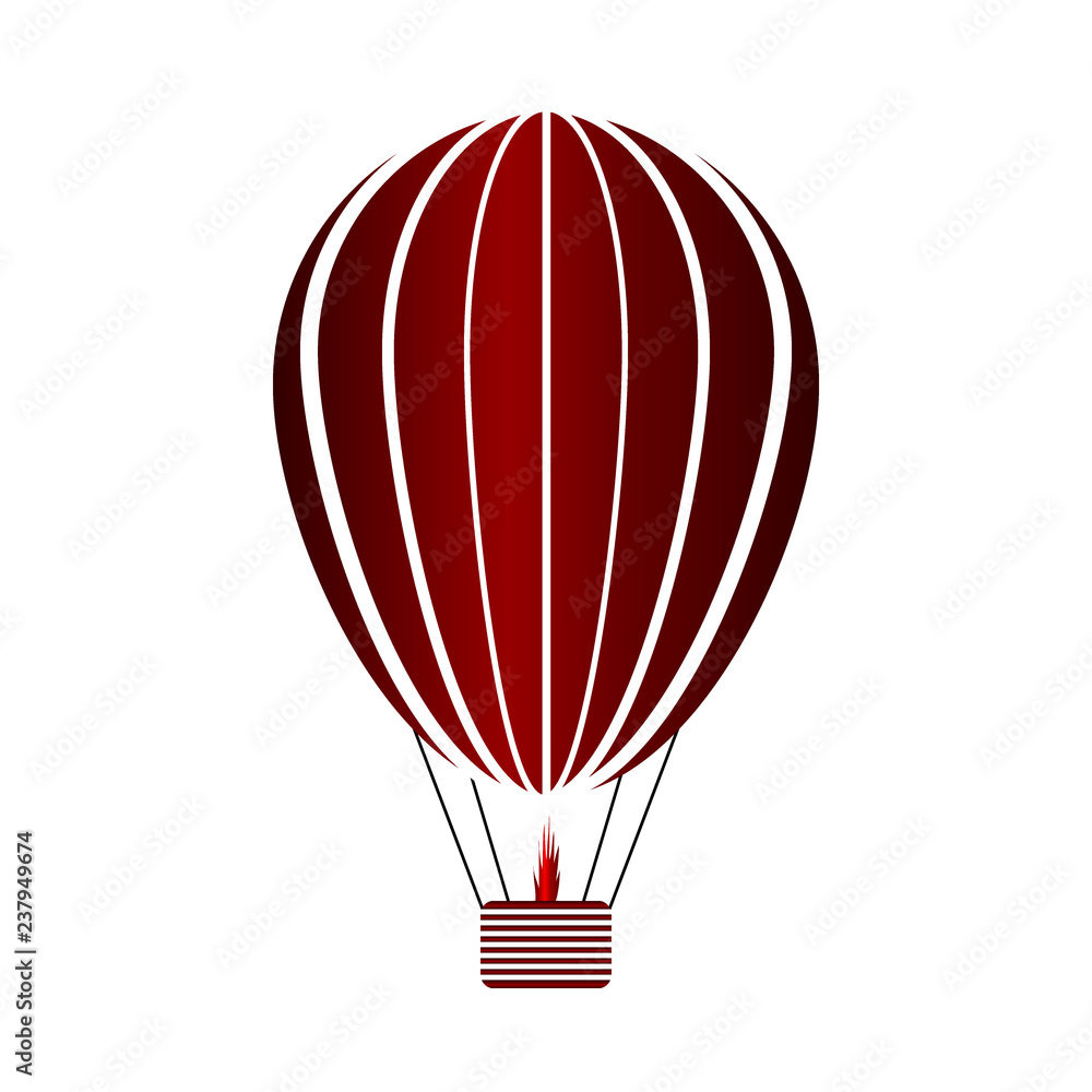 Obraz premium Aerostat icon on white.