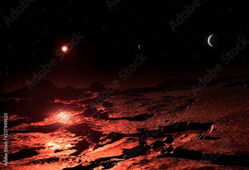 The View from Barnard's Star b, illustration photo