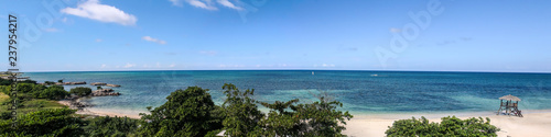 Panoramic View of Carribean Ocean in Montego Bay, Jamaica