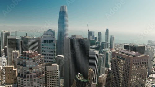 Cinematic Aerial Shot of Downtown San Francisco