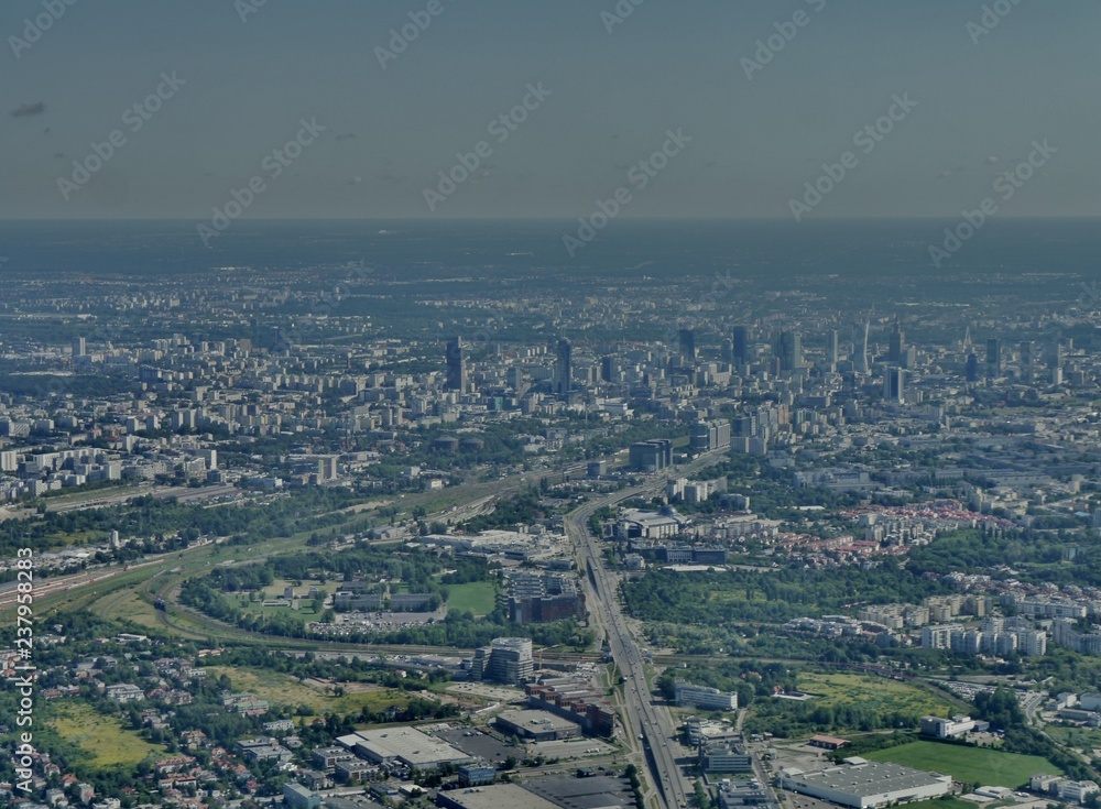 Luftaufnahme Stadt Warschau