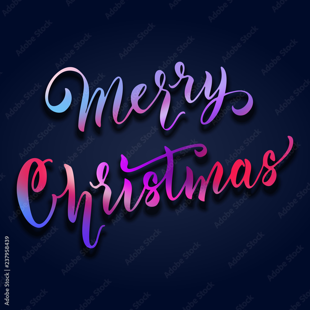 Merry Christmas Vector Banner with