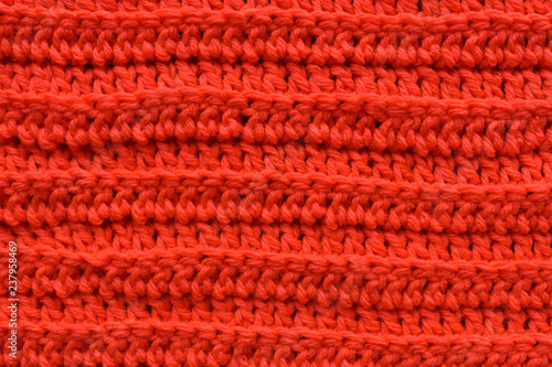 a seamless orange crocheted texture