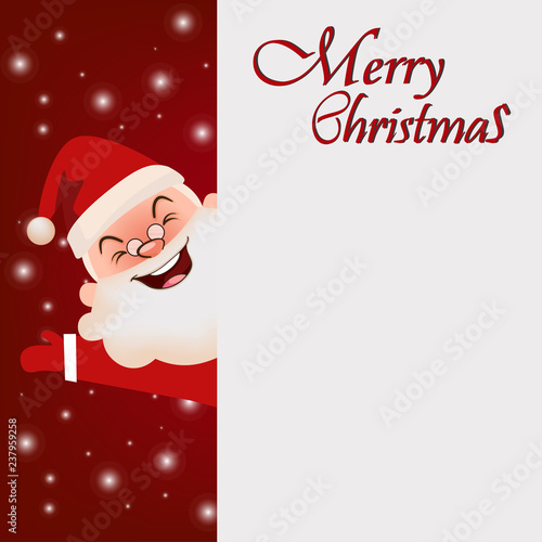 Santa Claus and Merry Chrismas vector illustration.