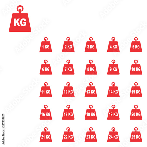 Weight kilogram icon - Vector
