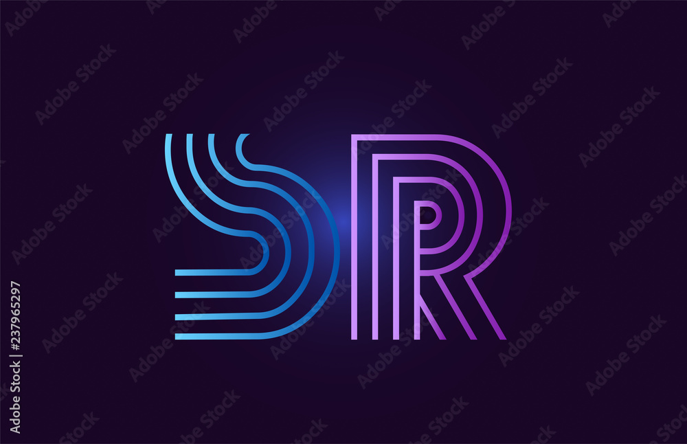 blue pink sr s r gradient alphabet letter combination logo icon design blue pink sr s r gradient alphabet letter combination logo icon design