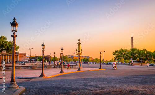 Photos Sunset view of Place de la Concorde in Paris, France
