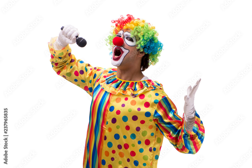 Funny clown isolated on white background Funny clown isolated on white background