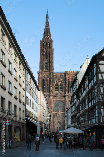 Strasbourg cathedral from street