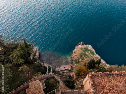 Lake Lago Garda - view of Malcesine village. photo