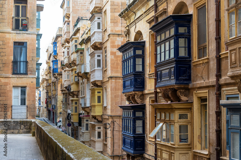 Historic Windows in Valletta, Malta