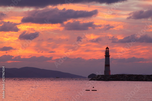 Seaside town of Turgutreis and spectacular sunsets