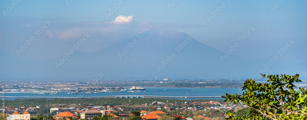 Mount Agung across the bay in Bali