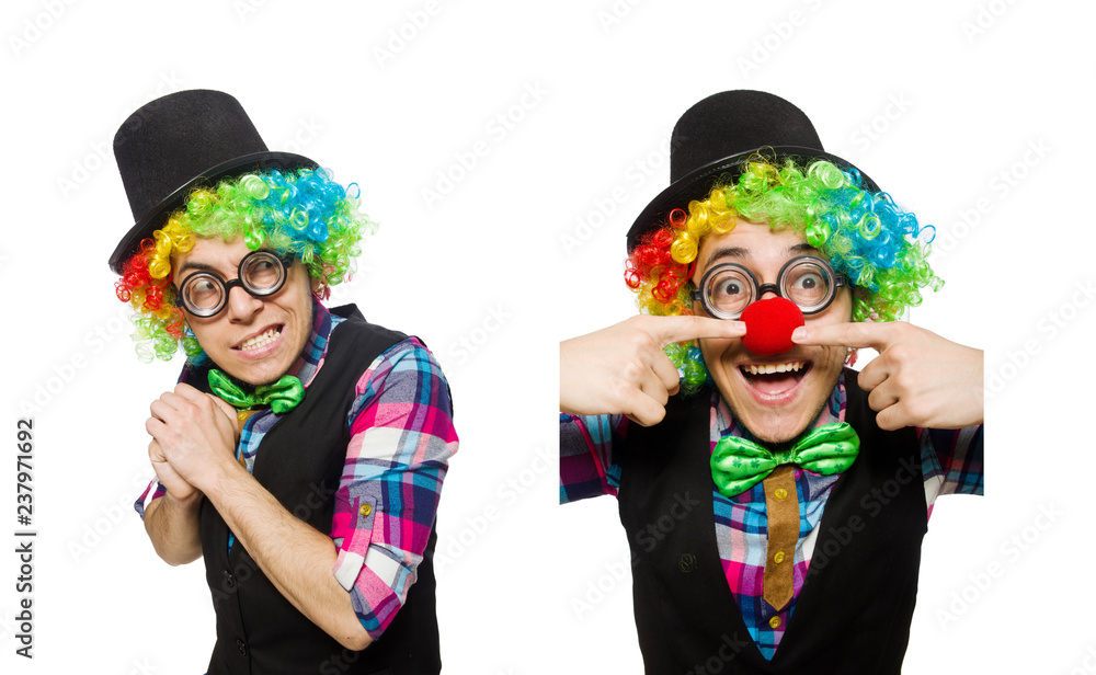 Clown isolated on the white background Clown isolated on the white background