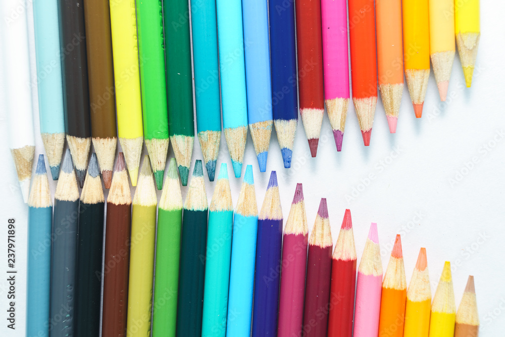Colored pencils closeup Colored pencils closeup