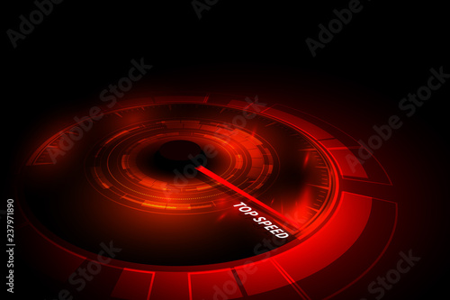 Speed motion background with fast speedometer car. Racing velocity background.