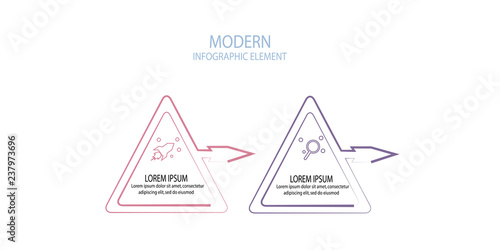 simple triangle infographic template