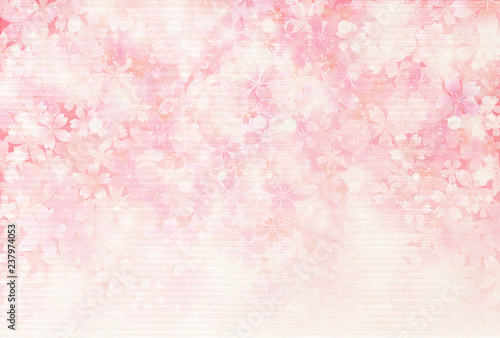 桜　年賀状　和紙　背景