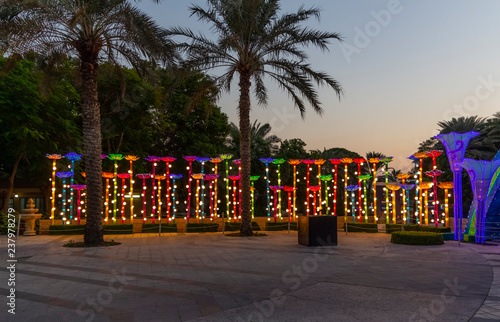 Photography Fragments of luminous figures of the Park Dubai Garden Glow