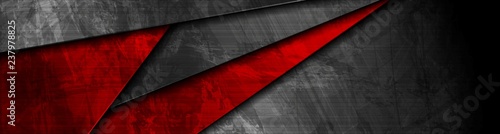 Red and black grunge material banner design