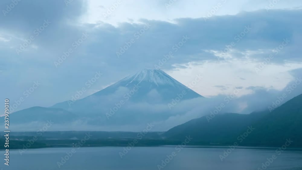 Mt. Fuji over Lake Motosu: the view printed on the back side of the Japanese 1,000 yen note (time lapse/zoom in) Mt. Fuji over Lake Motosu: the view printed on the back side of the Japanese 1,000 yen note (time lapse/zoom in)