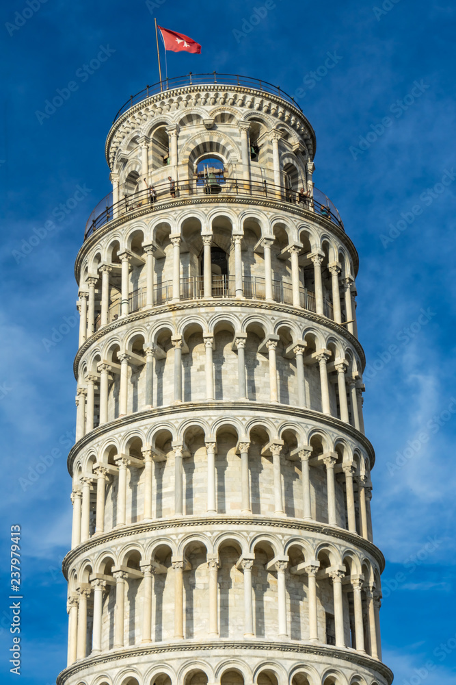 Leaning Tower Campanile Cathedral Pisa Italy