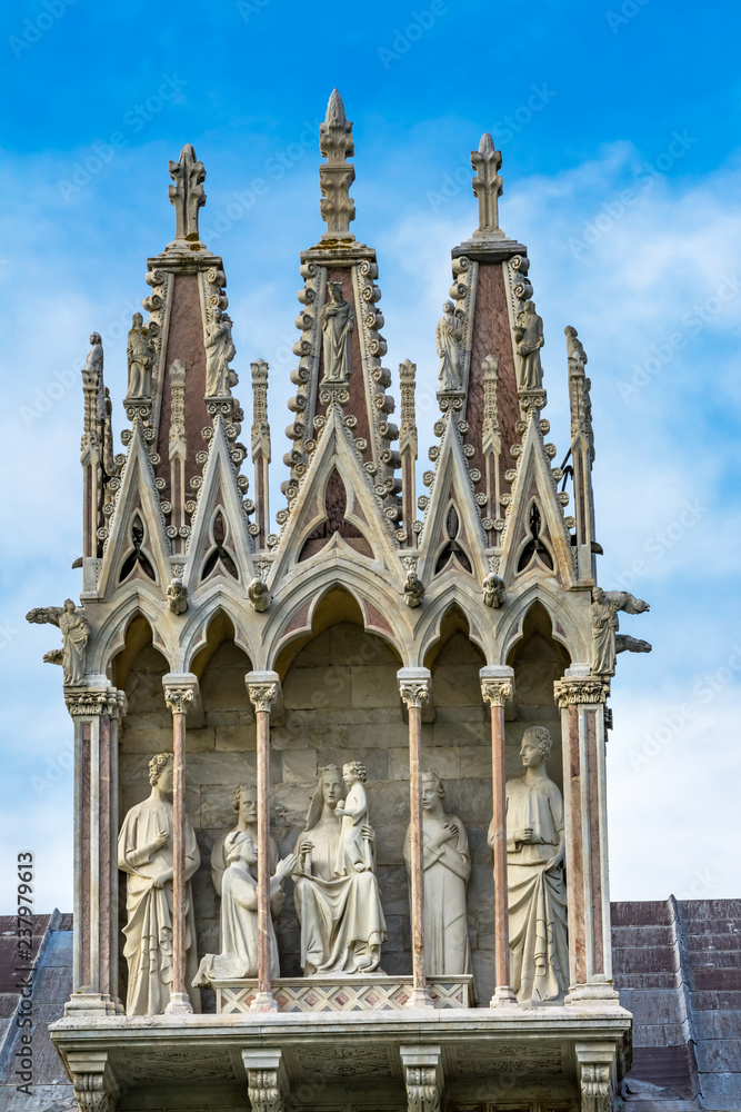 Virgin Mary Angels Statues Cathedral Duomo Pisa Italy