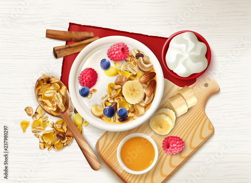 Muesli Fruits Table Composition