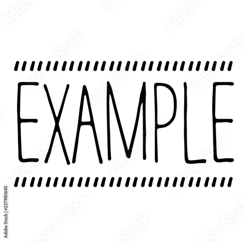example stamp on white