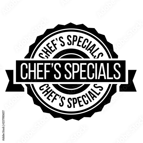 chef specials stamp on white