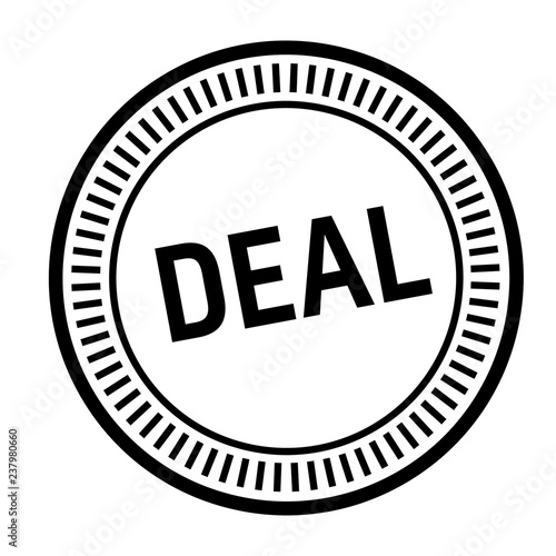 deal stamp on white photo