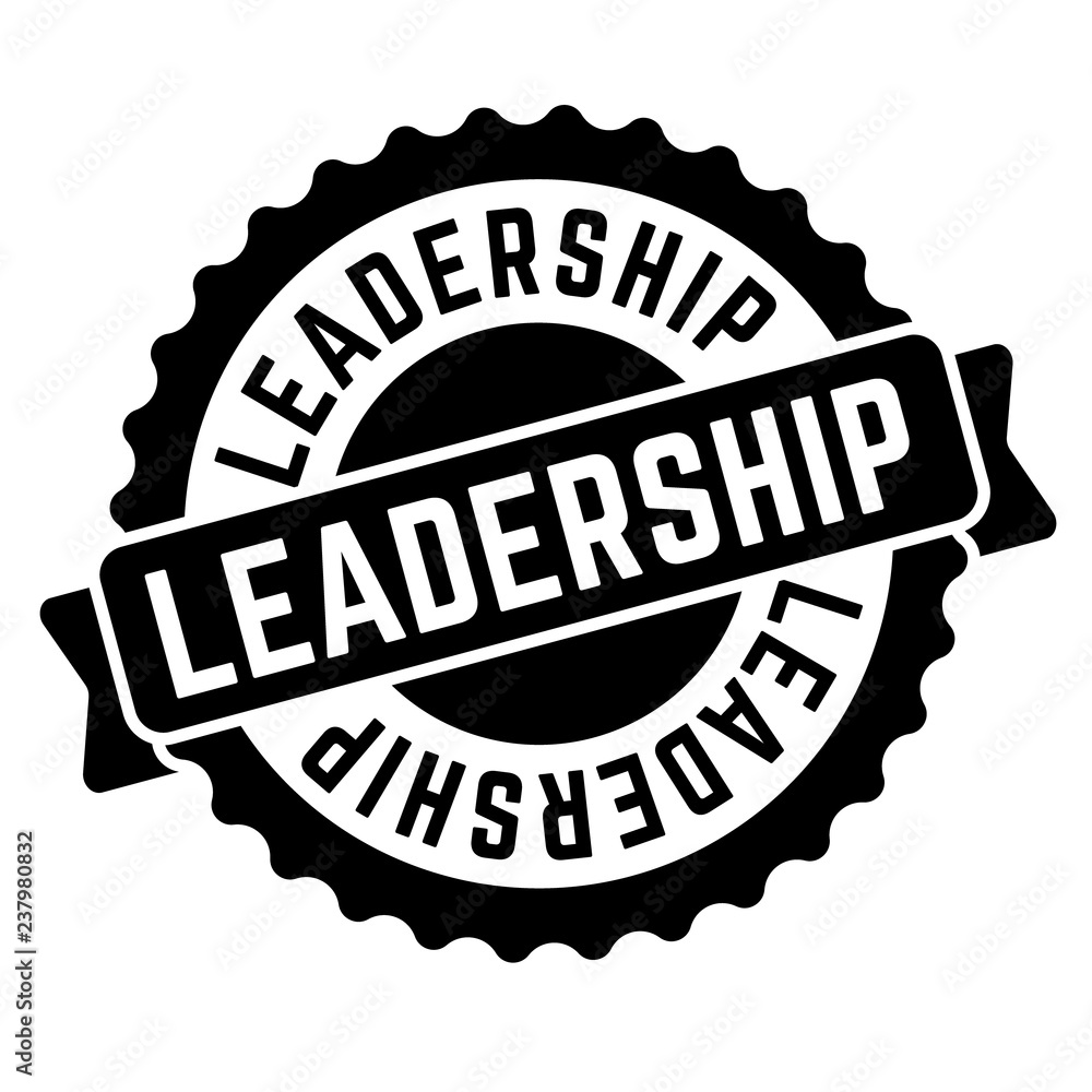 leadership stamp on white