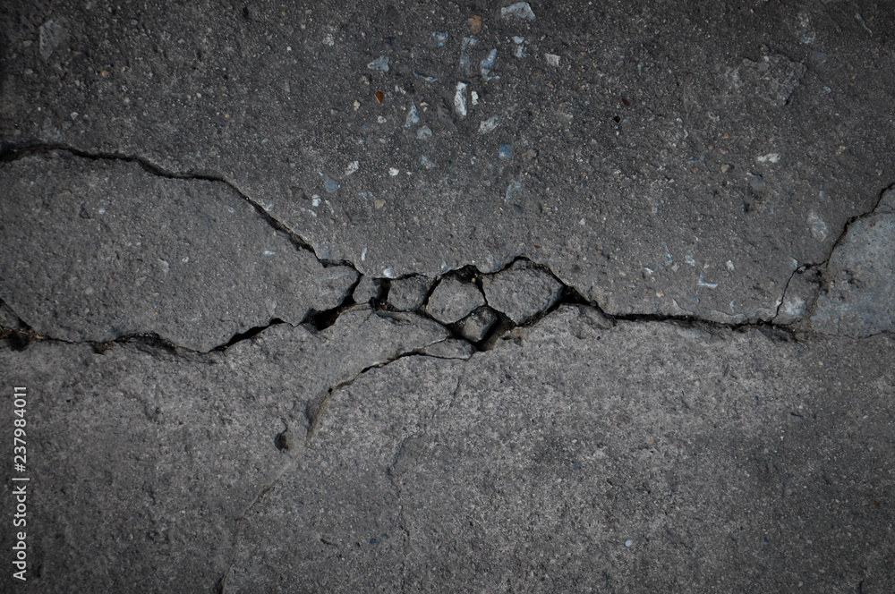 Fototapeta premium Asphalt road with crack background