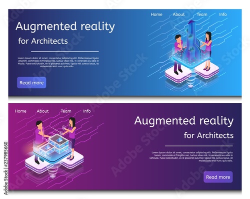 Isometric Illustration Virtual Building Design