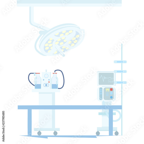 Modern Operating Room Medical Equipment Vector