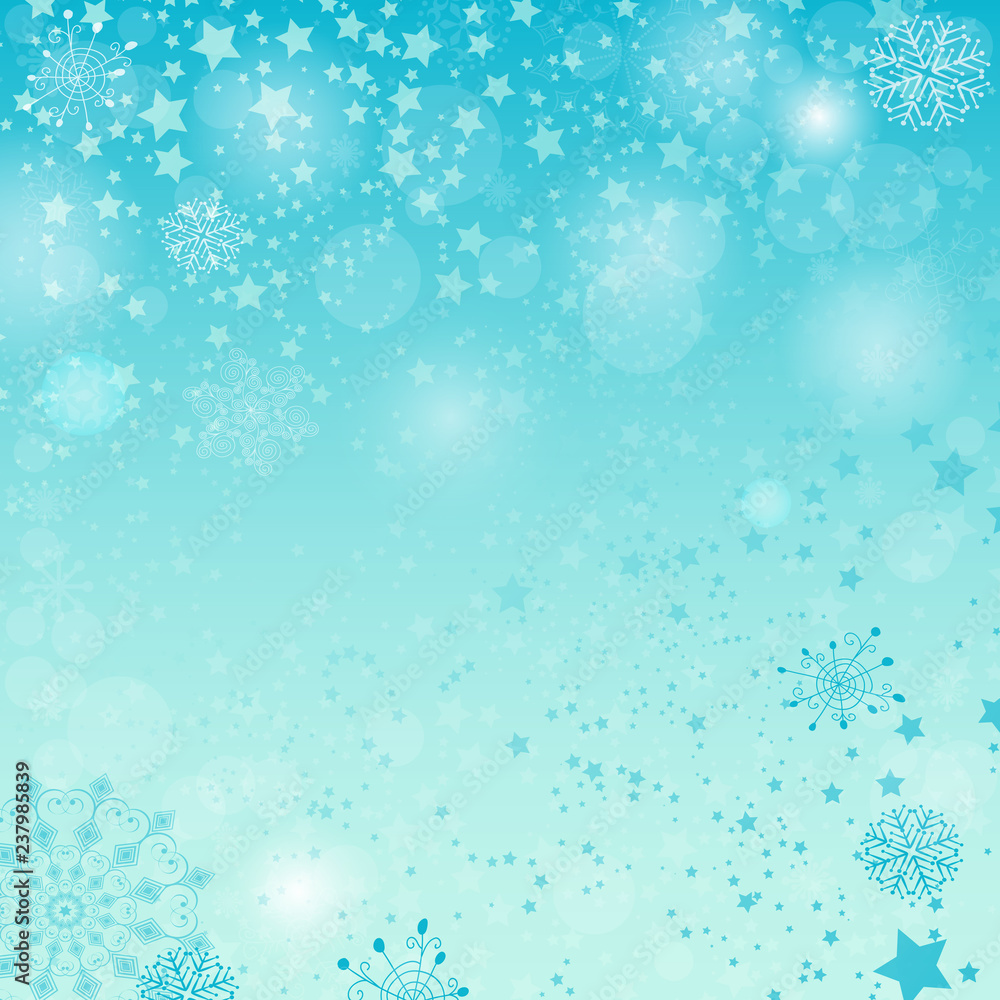 Winter pastel blue spotty Christmas pattern