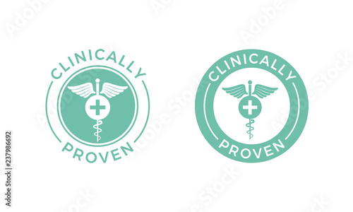 Clinically proven vector medical caduceus icon photo