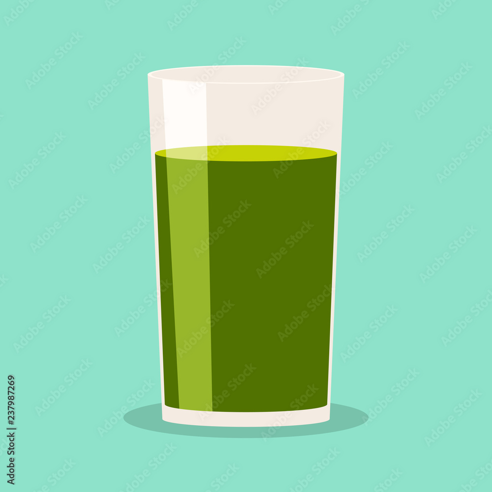 Green smoothie. Vector flat illustration. Green smoothie. Vector flat illustration.