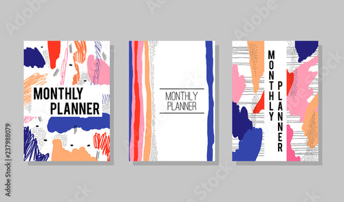 Cover for diary, planner. Abstract background. Digital design. Vector