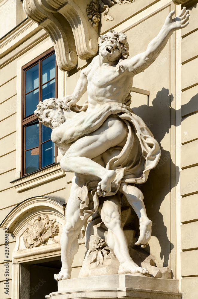 Sculpture depicting exploits of Hercules, Hofburg Palace, Vienna, Austria