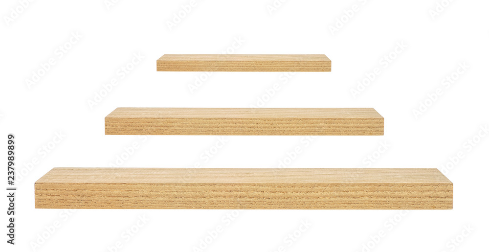 Oak wooden bars isolated on white background Oak wooden bars isolated on white background